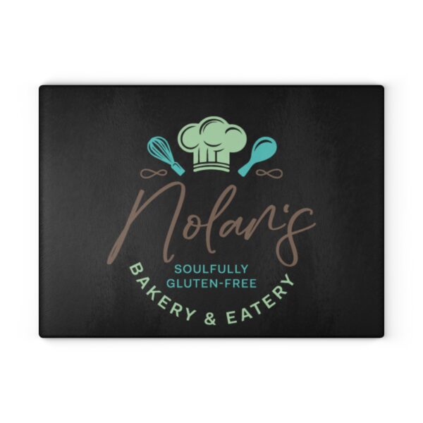Nolan's "Soulful Slice" Glass Cutting Board | Gluten-Free Kitchen Essential