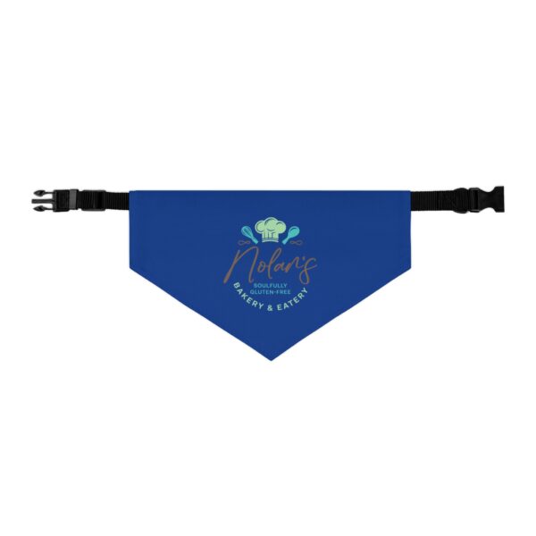 Nolan's "Pawsitively Soulful" Personalized Pet Bandana | Gluten-Free Fun for Furry Friends (Blue)